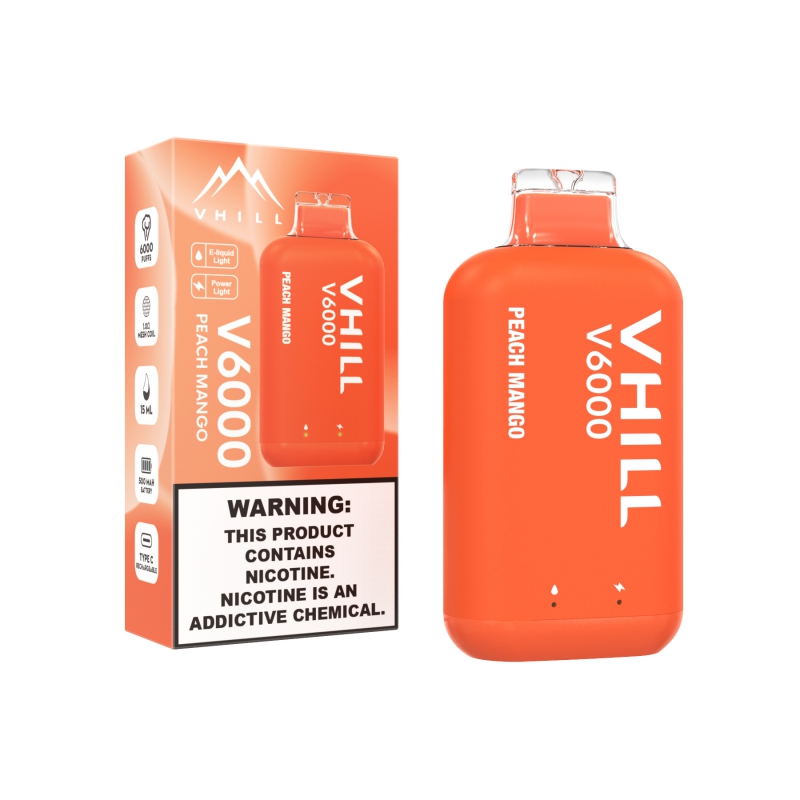 VHILL V6000 WITH OIL AND BATTERY INDICATE LIGHT DISPOSABLE VAPE DEVICE
